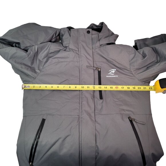 Women's Waterproof Sky Jacket Windproof Hooded Raincoat For Winter  Gray Large - Picture 11 of 16